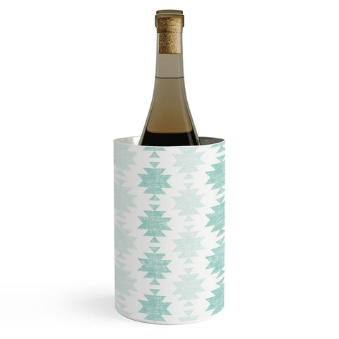 Little Arrow Design Co Woven Aztec in Teal Wine Chiller