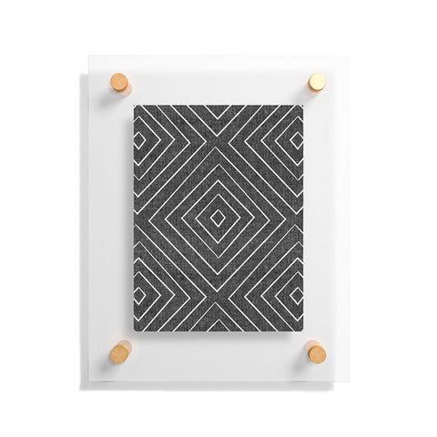 Little Arrow Design Co woven diamonds charcoal Floating Acrylic Print