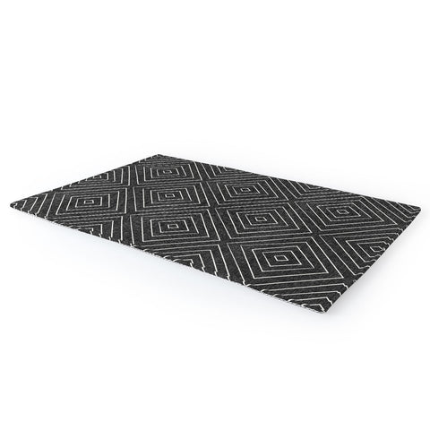 Little Arrow Design Co woven diamonds charcoal Area Rug