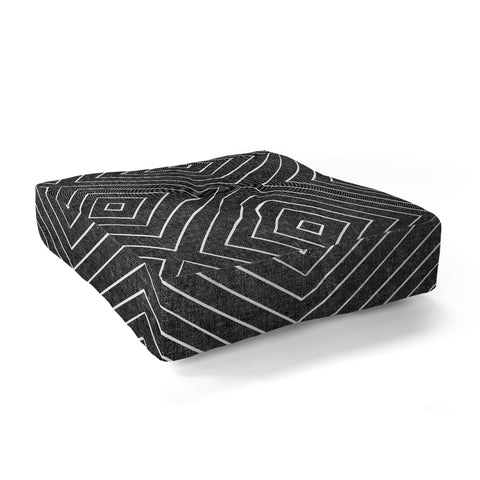 Little Arrow Design Co woven diamonds charcoal Floor Pillow Square