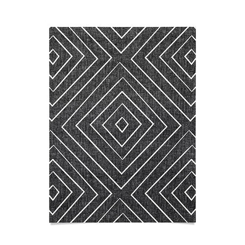 Little Arrow Design Co woven diamonds charcoal Poster