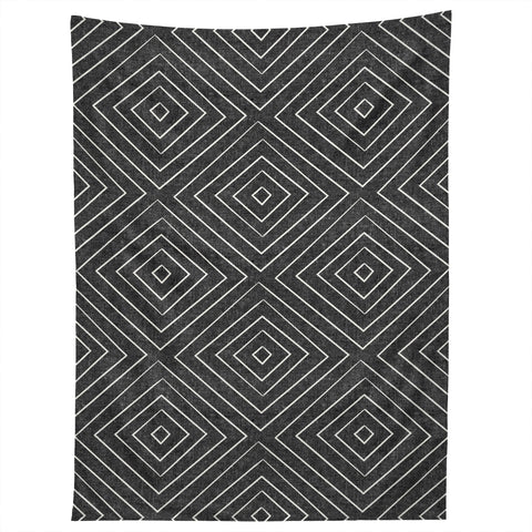 Little Arrow Design Co woven diamonds charcoal Tapestry