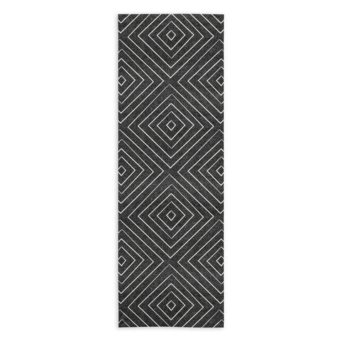 Little Arrow Design Co woven diamonds charcoal Yoga Towel