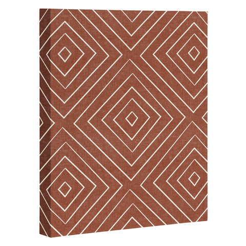 Little Arrow Design Co woven diamonds cinnamon Art Canvas