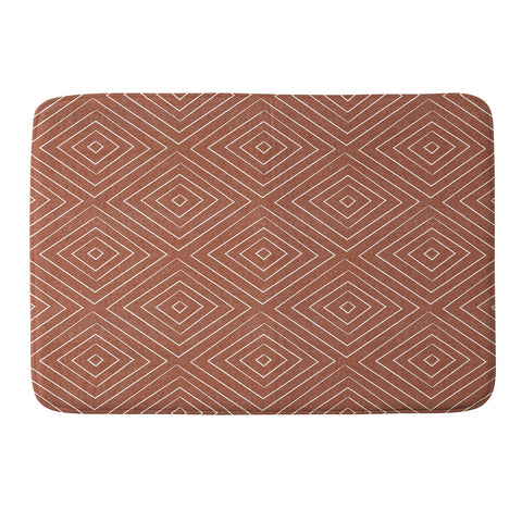 Little Arrow Design Co woven diamonds cinnamon Memory Foam Bath Mat
