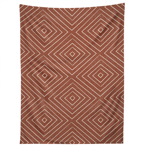 Little Arrow Design Co woven diamonds cinnamon Tapestry