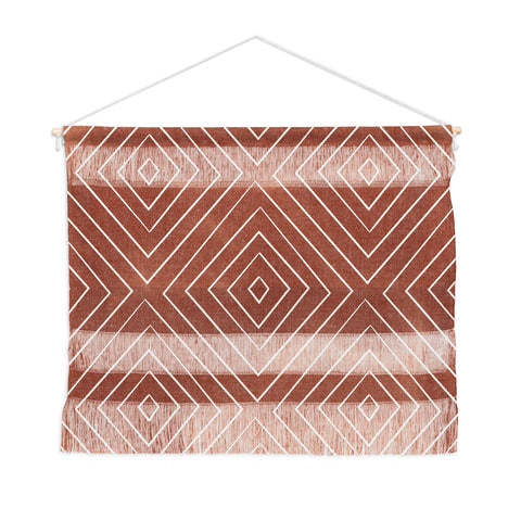 Little Arrow Design Co woven diamonds cinnamon Wall Hanging Landscape