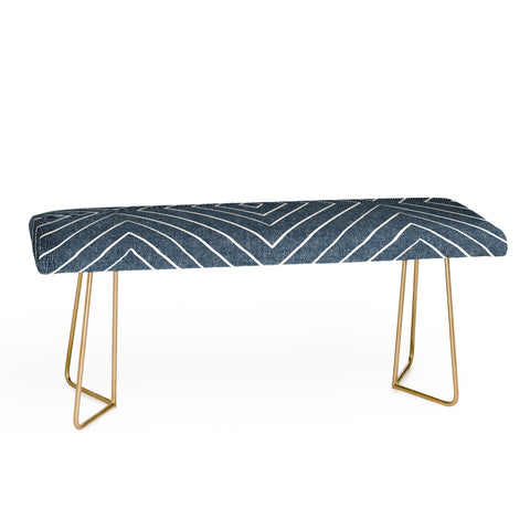 Little Arrow Design Co woven diamonds dark blue Bench