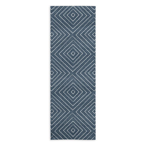 Little Arrow Design Co woven diamonds dark blue Yoga Towel
