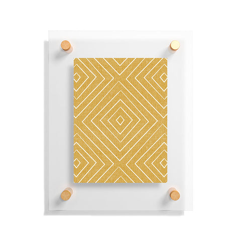 Little Arrow Design Co woven diamonds gold Floating Acrylic Print