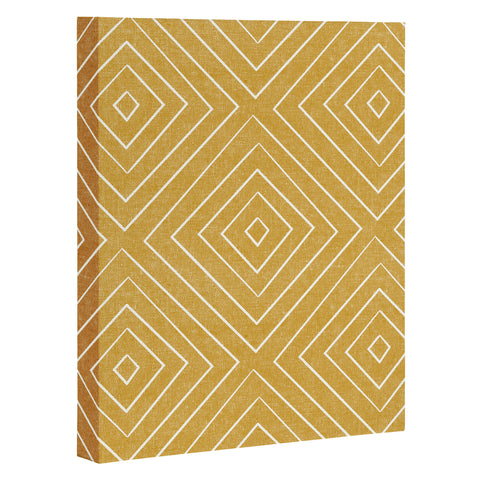 Little Arrow Design Co woven diamonds gold Art Canvas