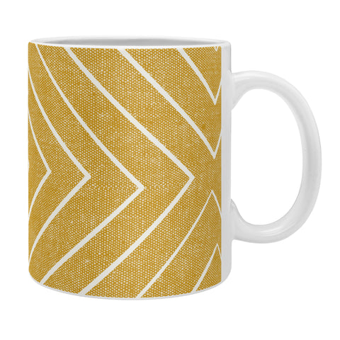 Little Arrow Design Co woven diamonds gold Coffee Mug