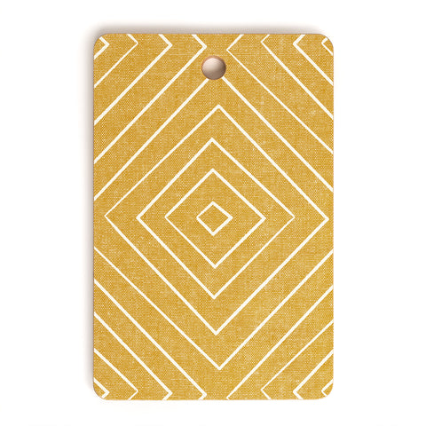 Little Arrow Design Co woven diamonds gold Cutting Board Rectangle