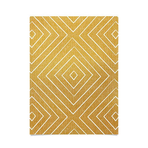 Little Arrow Design Co woven diamonds gold Poster