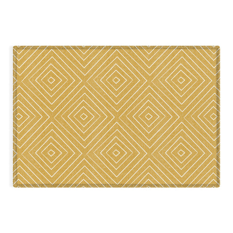 Little Arrow Design Co woven diamonds gold Outdoor Rug