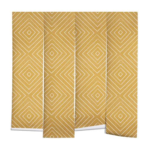 Little Arrow Design Co woven diamonds gold Wall Mural