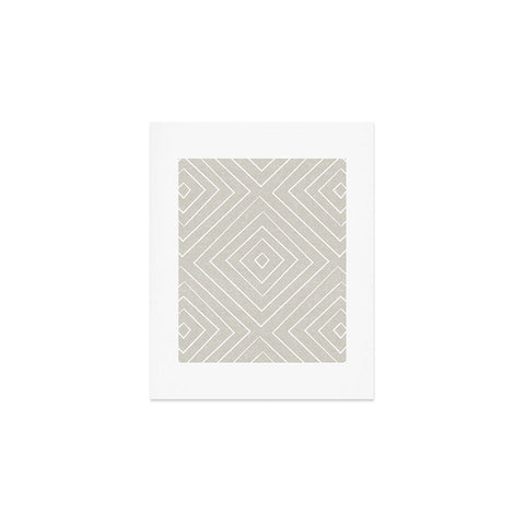 Little Arrow Design Co woven diamonds greige Art Print