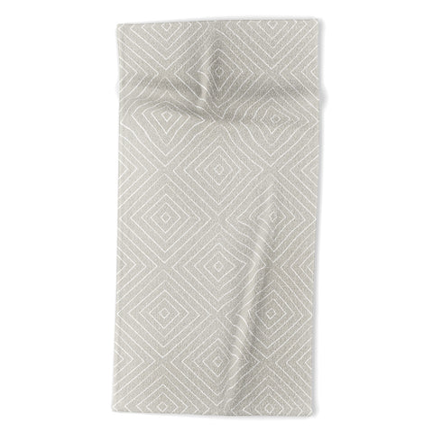 Little Arrow Design Co woven diamonds greige Beach Towel