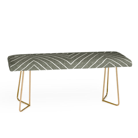 Little Arrow Design Co woven diamonds olive Bench