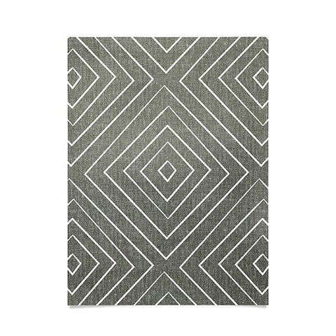 Little Arrow Design Co woven diamonds olive Poster
