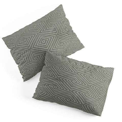 Little Arrow Design Co woven diamonds olive Pillow Shams