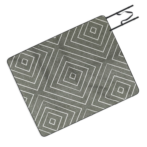 Little Arrow Design Co woven diamonds olive Picnic Blanket