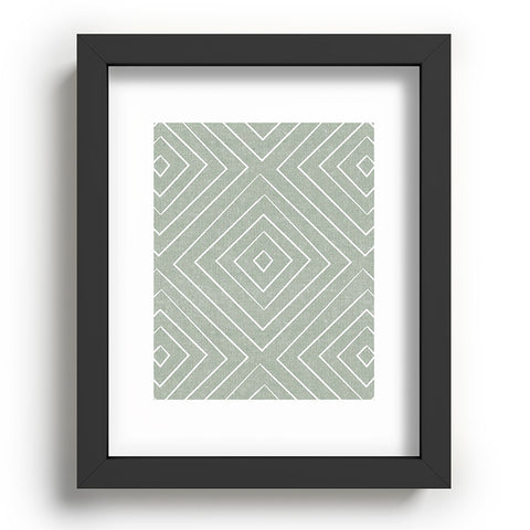 Little Arrow Design Co woven diamonds sage Recessed Framing Rectangle