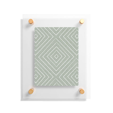 Little Arrow Design Co woven diamonds sage Floating Acrylic Print