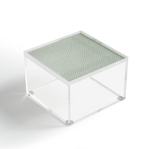 Little Arrow Design Co woven diamonds sage Acrylic Box