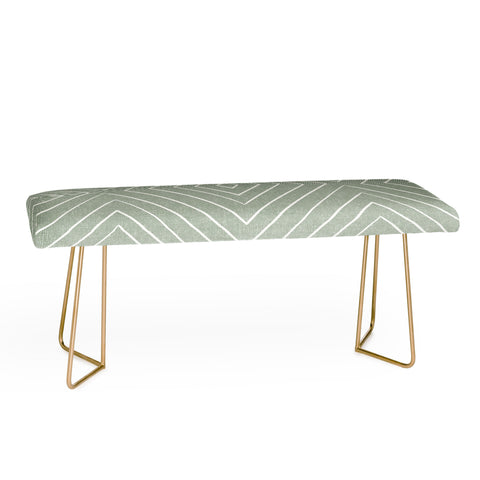 Little Arrow Design Co woven diamonds sage Bench