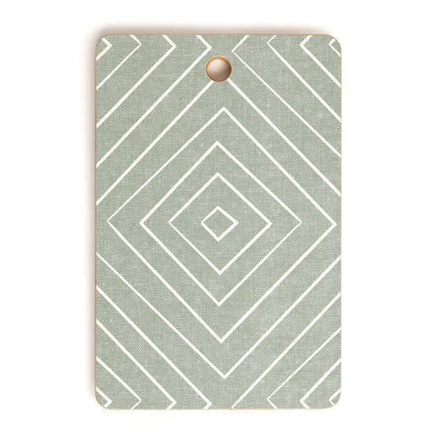 Little Arrow Design Co woven diamonds sage Cutting Board Rectangle