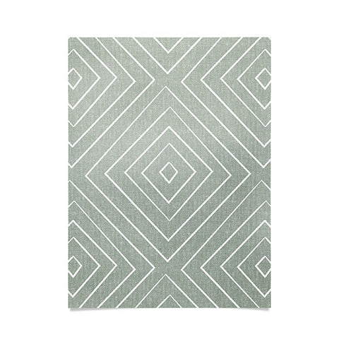 Little Arrow Design Co woven diamonds sage Poster