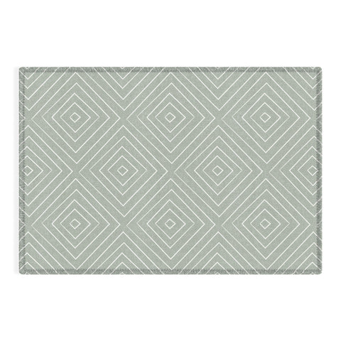 Little Arrow Design Co woven diamonds sage Outdoor Rug