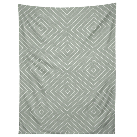Little Arrow Design Co woven diamonds sage Tapestry