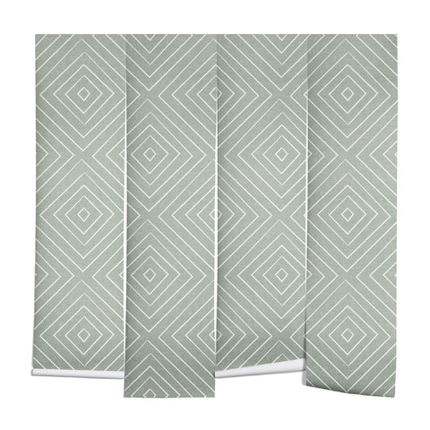 Little Arrow Design Co woven diamonds sage Wall Mural