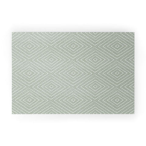 Little Arrow Design Co woven diamonds sage Welcome Mat