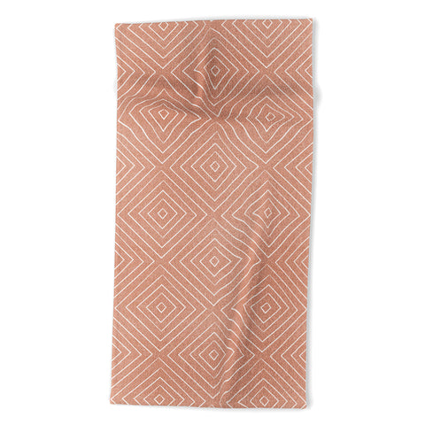 Little Arrow Design Co woven diamonds terracotta Beach Towel