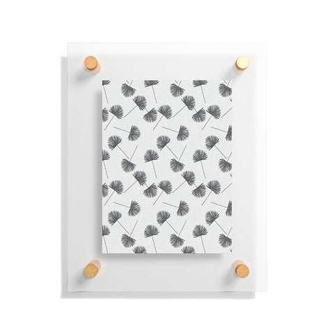 Little Arrow Design Co Woven Fan Palm in Grey Floating Acrylic Print