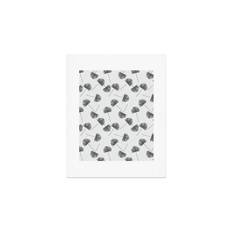 Little Arrow Design Co Woven Fan Palm in Grey Art Print