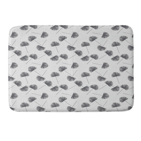 Little Arrow Design Co Woven Fan Palm in Grey Memory Foam Bath Mat