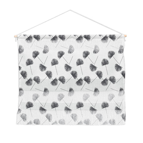 Little Arrow Design Co Woven Fan Palm in Grey Wall Hanging Landscape