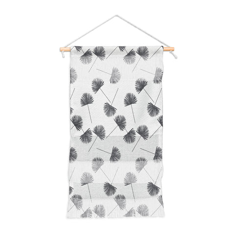 Little Arrow Design Co Woven Fan Palm in Grey Wall Hanging Portrait