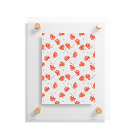 Little Arrow Design Co Woven Fan Palm in Orange Floating Acrylic Print