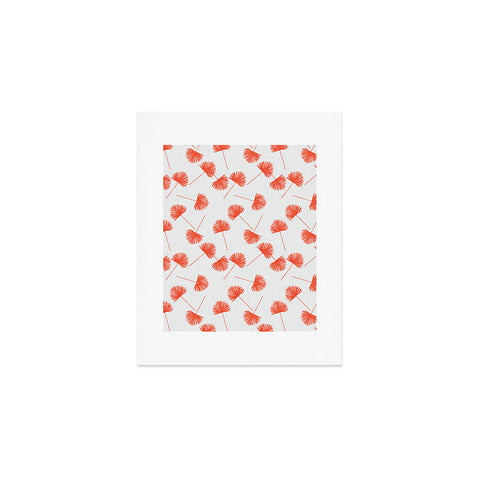 Little Arrow Design Co Woven Fan Palm in Orange Art Print