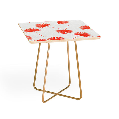 Little Arrow Design Co Woven Fan Palm in Orange Side Table