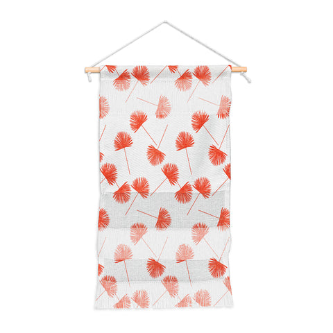 Little Arrow Design Co Woven Fan Palm in Orange Wall Hanging Portrait