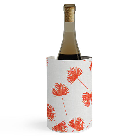 Little Arrow Design Co Woven Fan Palm in Orange Wine Chiller