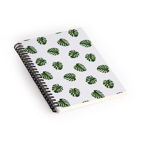 Little Arrow Design Co Woven Monstera in Green Spiral Notebook
