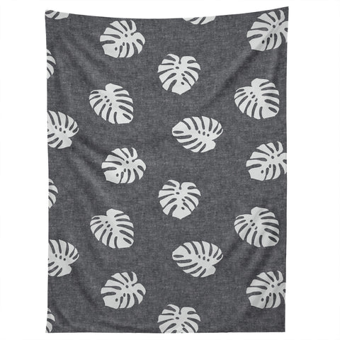 Little Arrow Design Co Woven Monstera on Grey Tapestry