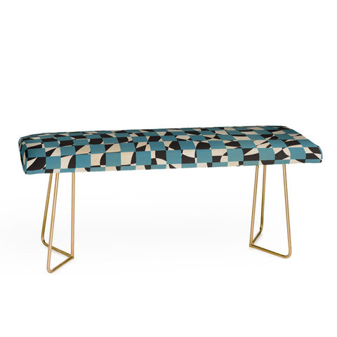 Little Dean Abstract checked blue and black Bench